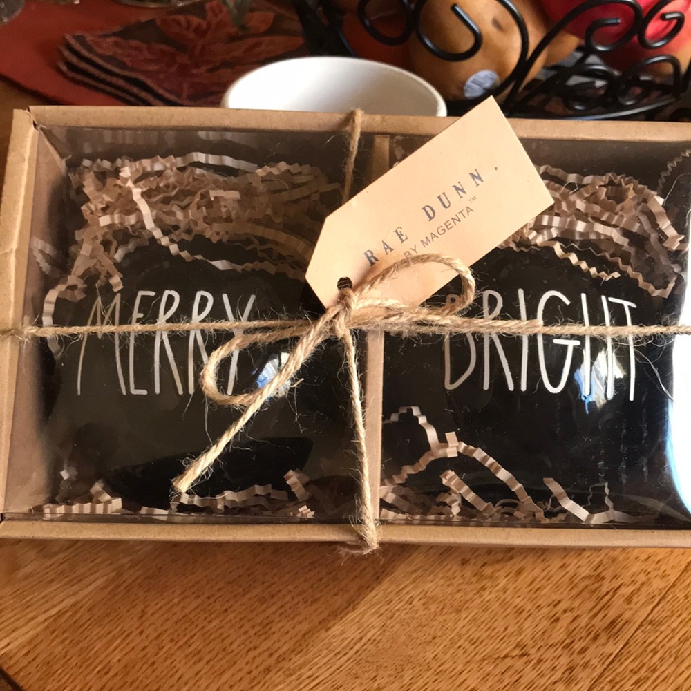 “Rare” Rae Dunn Black Christmas Ornaments